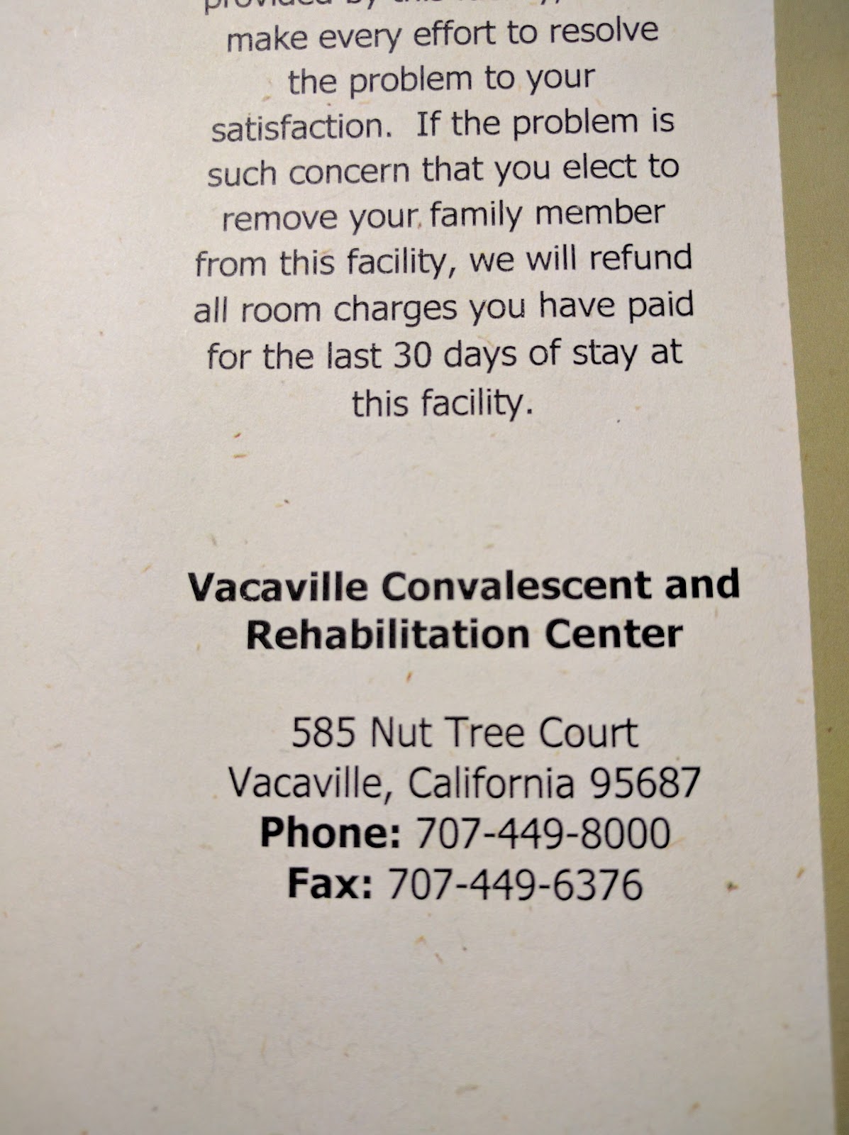Vacaville Center of Rehab Experts