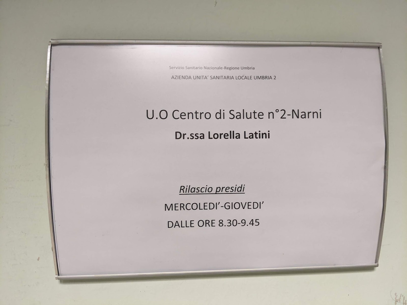 USL Umbria 2 - Centro Di Salute Narni Scalo
