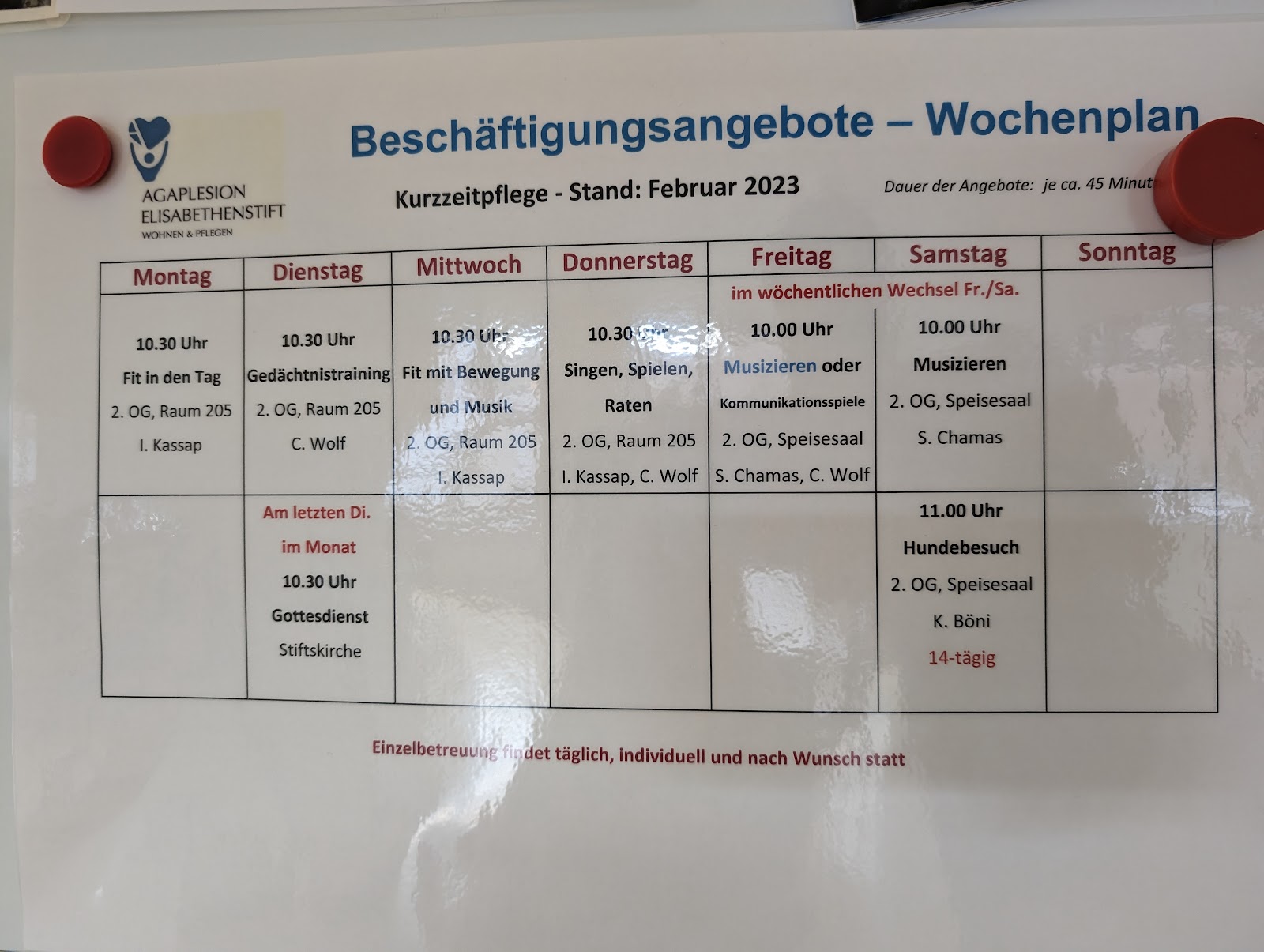 AGAPLESION ELISABETHENSTIFT WOHNEN & PFLEGEN