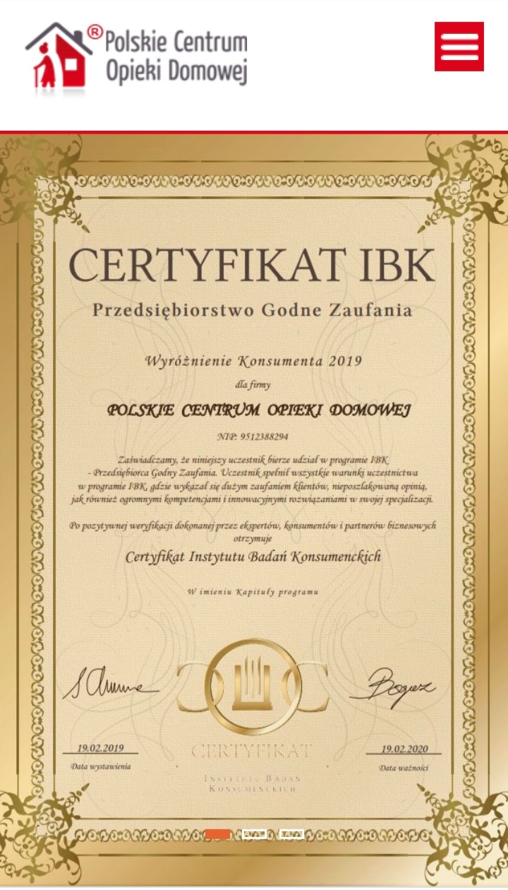 Polskie Centrum Opieki Domowej - opieka dla osób starszych, profesjonalne usługi opiekuńcze w domu